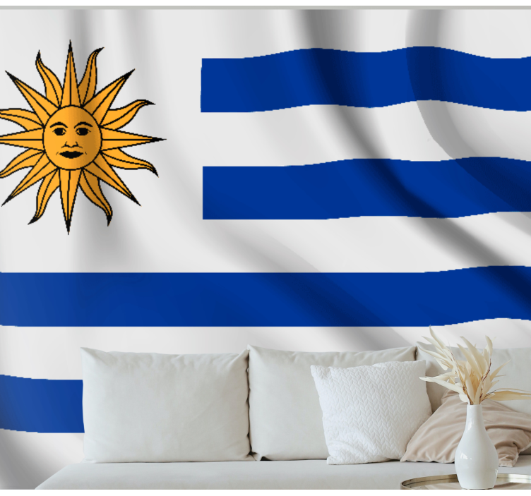 Fotomural abstracto Bandera de uruguay - TenVinilo