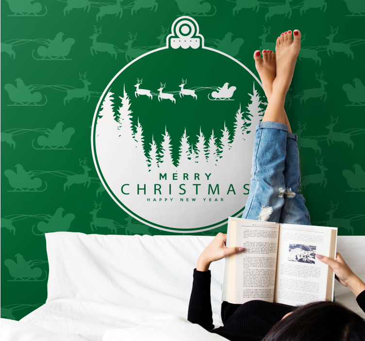 Fotomural navidad Telones de fondo de feliz navidad - TenVinilo