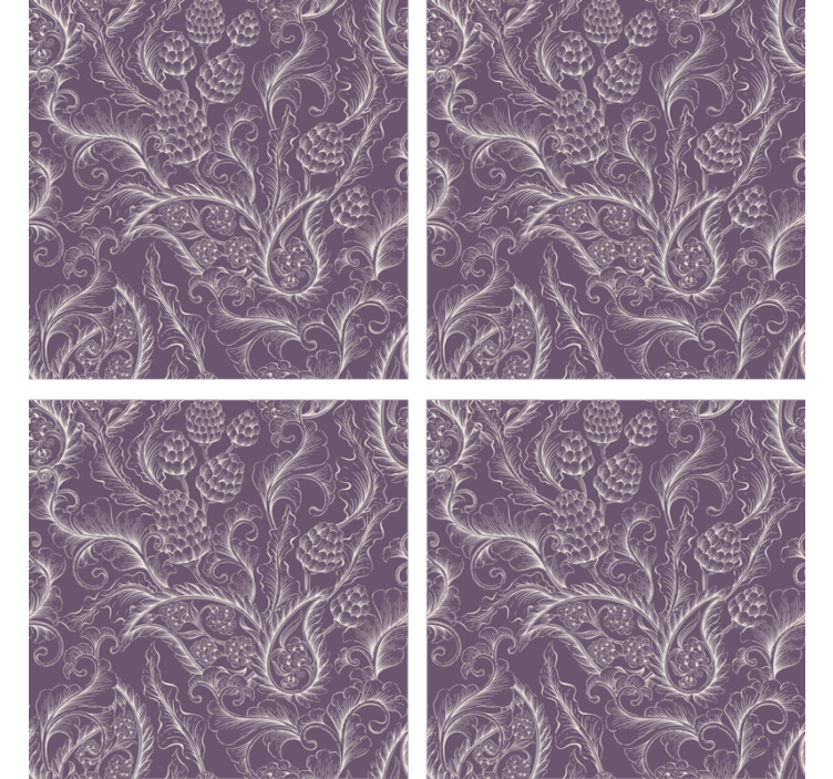 Posavasos motivo botánico elegante - TenVinilo