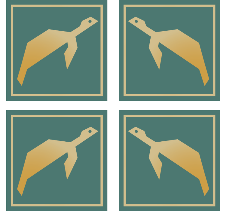 Posavasos moderno formas de animales geométricas - TenVinilo