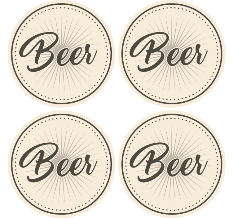 Posavasos cerveza tipografía elegante brew - TenVinilo