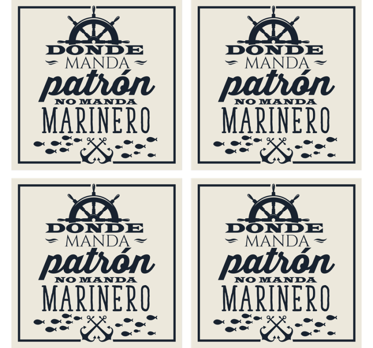 Posavasos frase donde manda patrón - TenVinilo