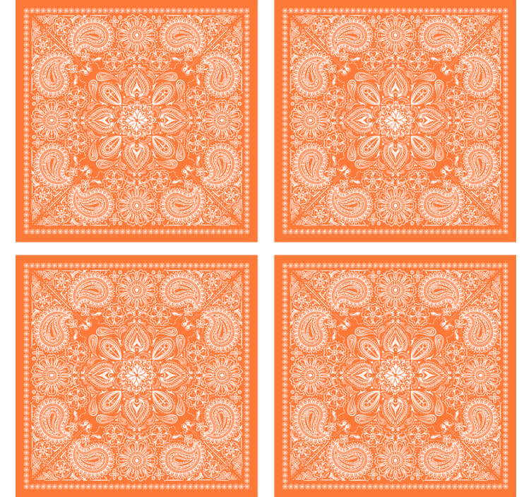 Posavasos motivo paisley detallado - TenVinilo