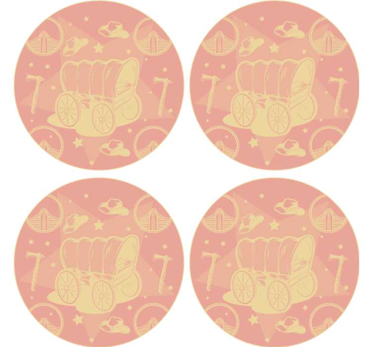 Posavasos frikis diseño de carro retro - TenVinilo