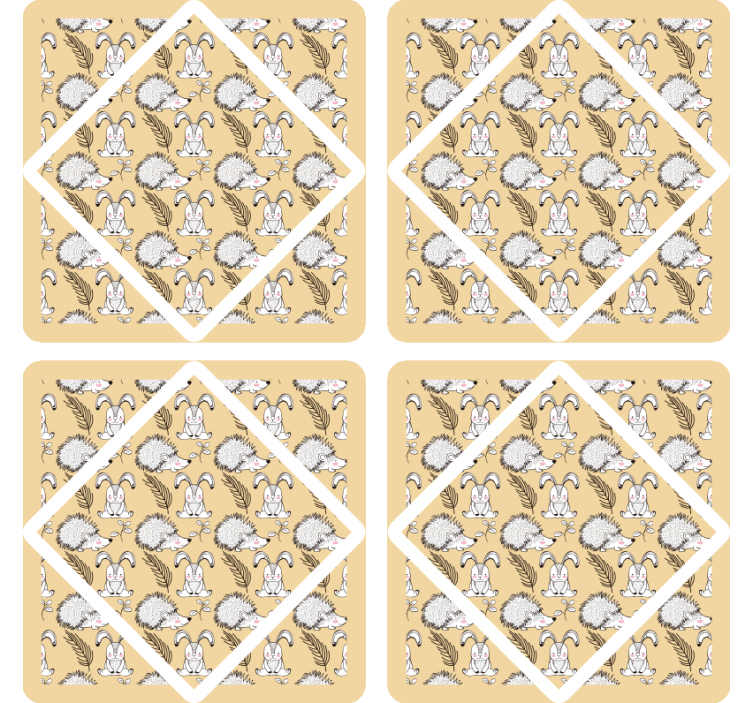 Posavasos frikis con patrones animales juguetones - TenVinilo