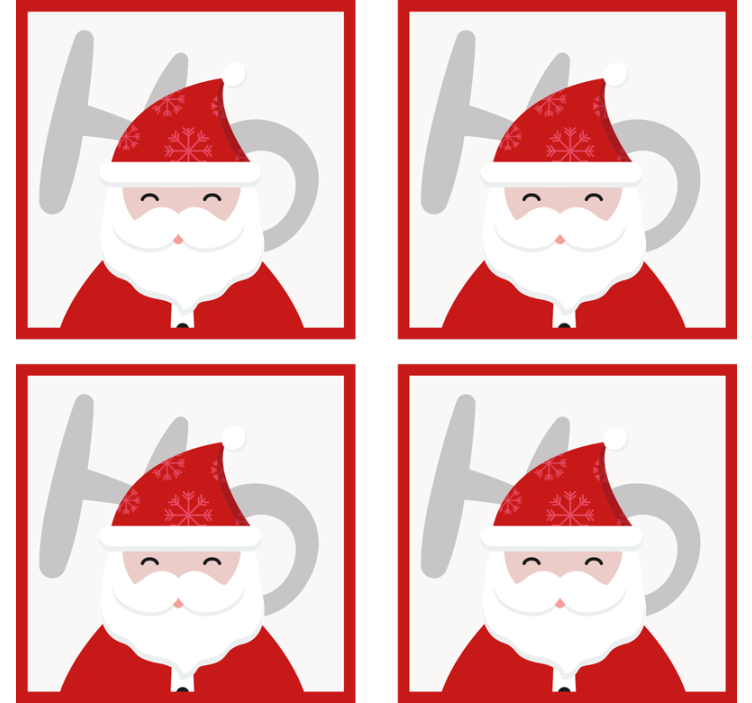 Posavasos navideños Santa claus y hohoho - TenVinilo