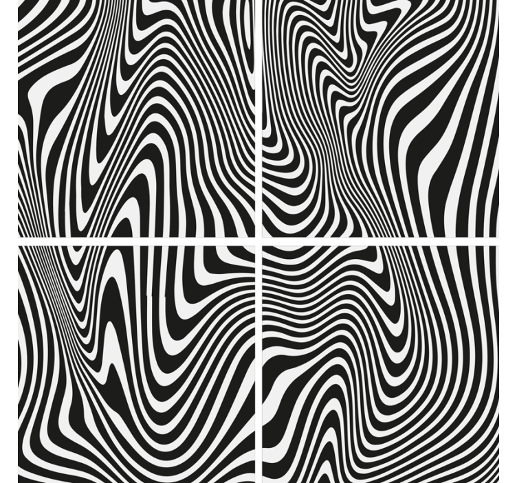 Posavasos textura Cebra de efecto 3d - TenVinilo