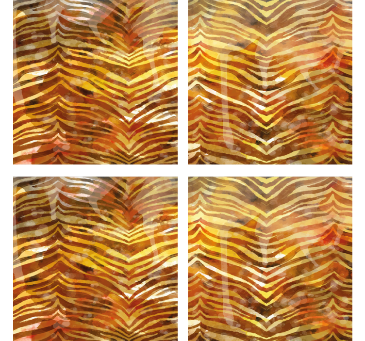 Posavasos superficie con patrón de cebra - TenVinilo