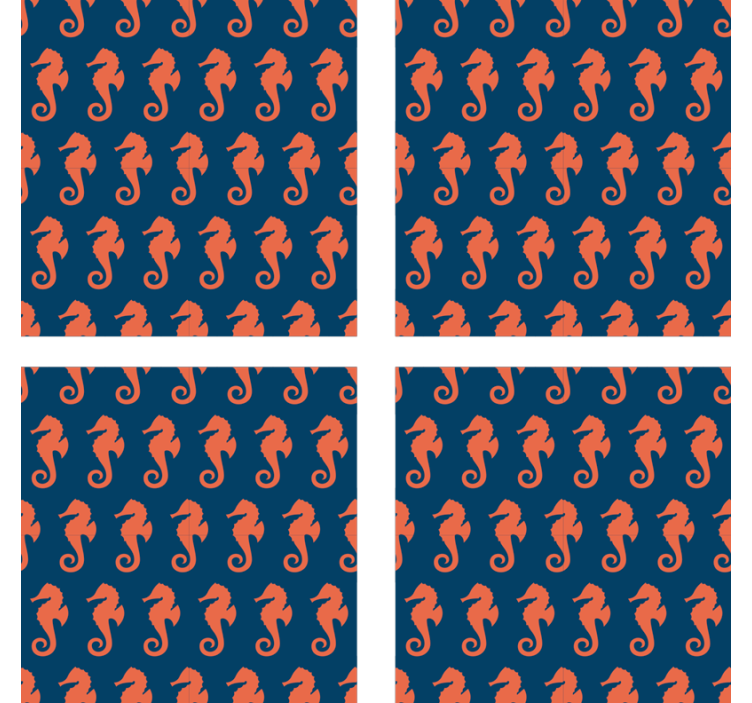 Posavasos frikis con superficie de caballito de mar - TenVinilo