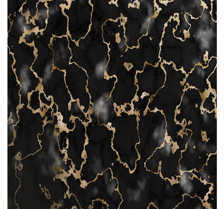 Posavasos patrón elegante negro y dorado - TenVinilo