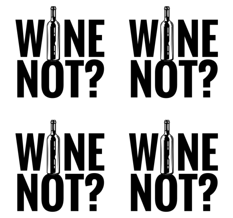 Posavasos con frases frases divertidas para botellas de vino - TenVinilo