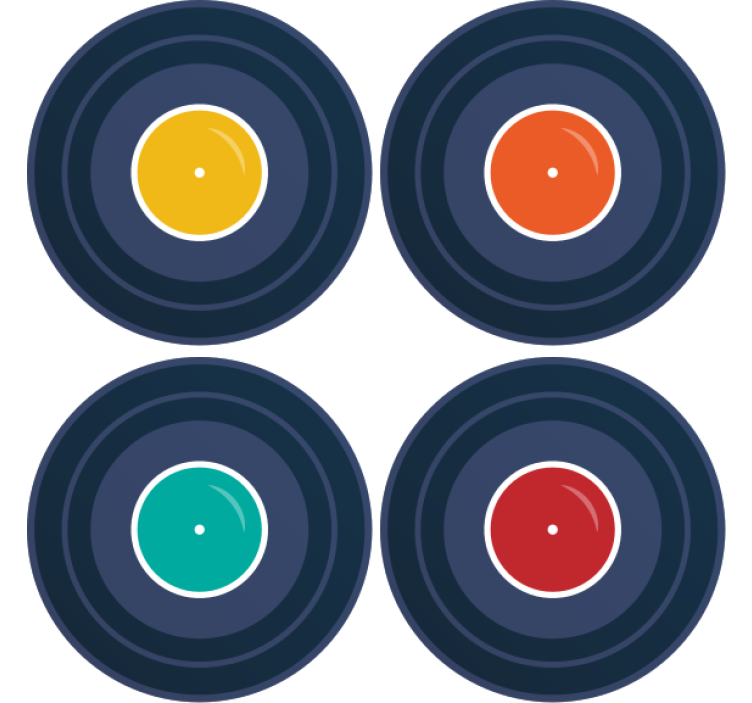 Posavasos vintage Vinilo musical - TenVinilo