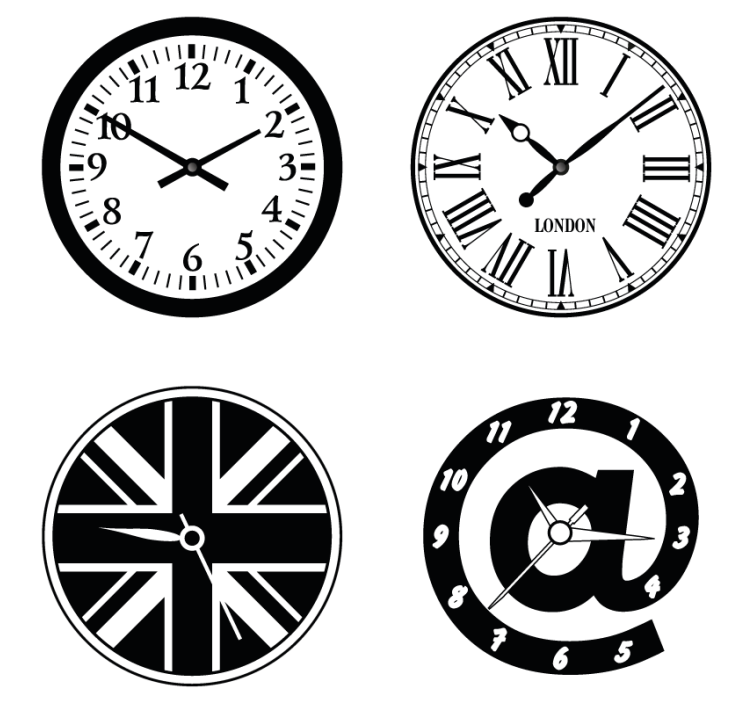 Posavasos frikis elementos de diseño de reloj - TenVinilo
