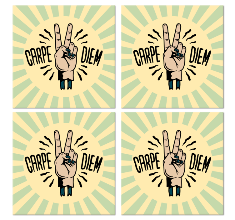 Posavasos con frases símbolo de la paz - TenVinilo