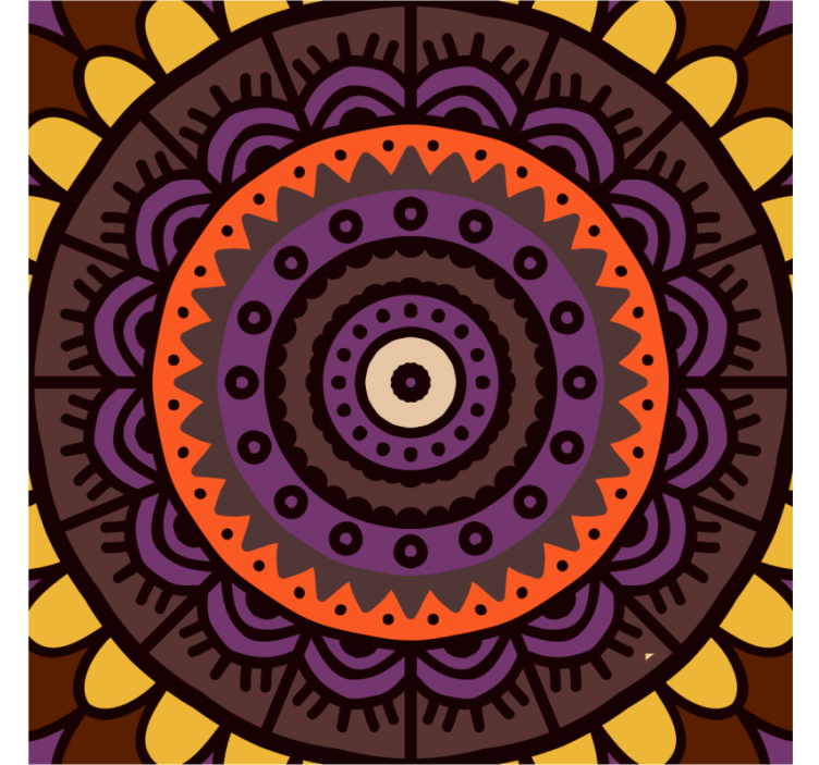 Posavasos patrón circular intrincado - TenVinilo