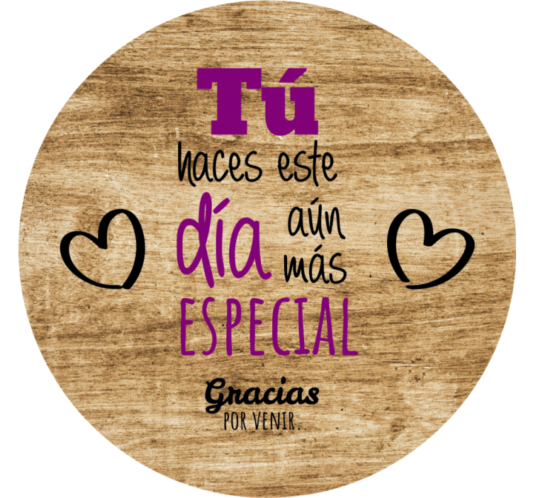 Posavasos con frases mensaje especial del corazón - TenVinilo