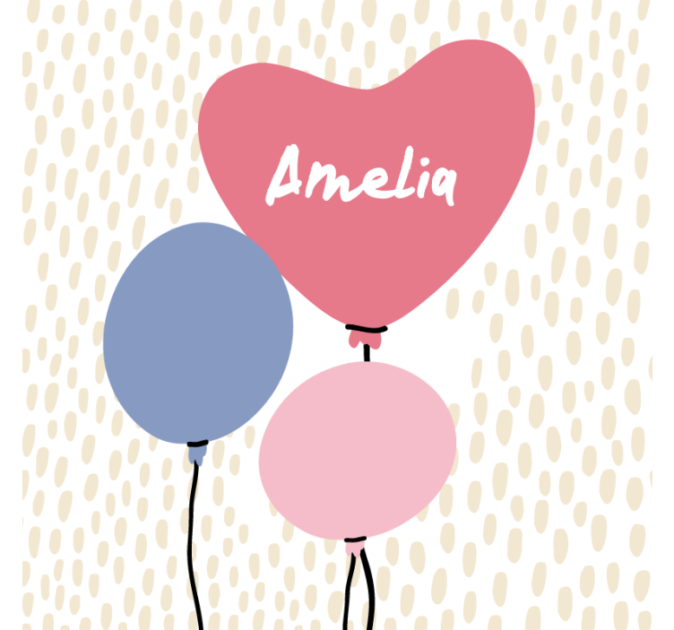 Posavasos boda trio de globos en forma de corazón - TenVinilo