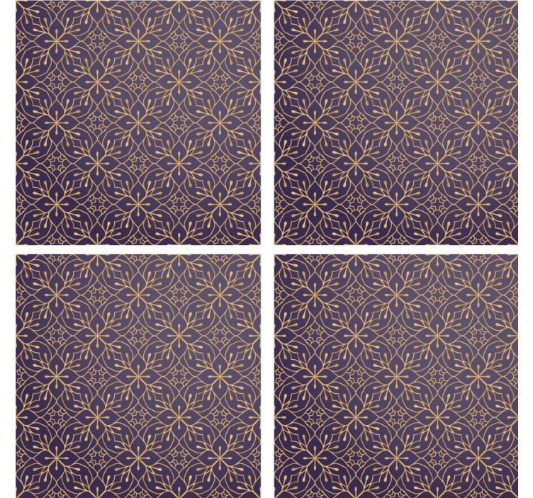 Posavasos estilo de flores - TenVinilo