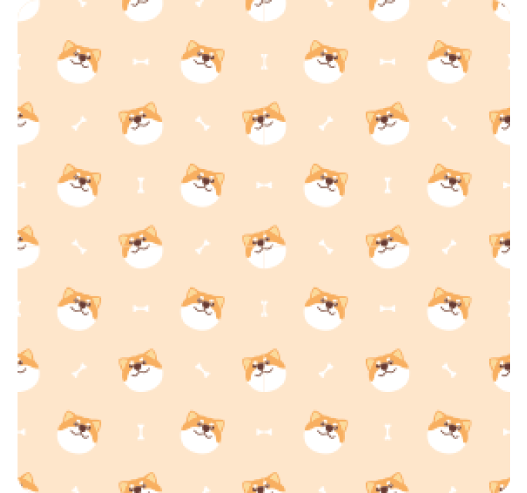 Posavasos moderno caras de perro alegres - TenVinilo