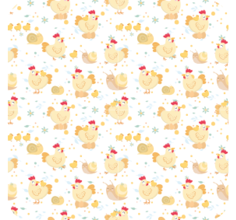 Posavasos frikis patrón de pollitos divertidos - TenVinilo