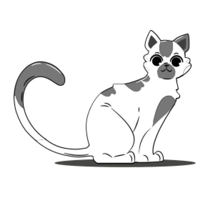 Posavasos moderno figura de gato lindo - TenVinilo