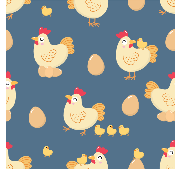Posavasos frikis gallinas juguetonas con huevos - TenVinilo