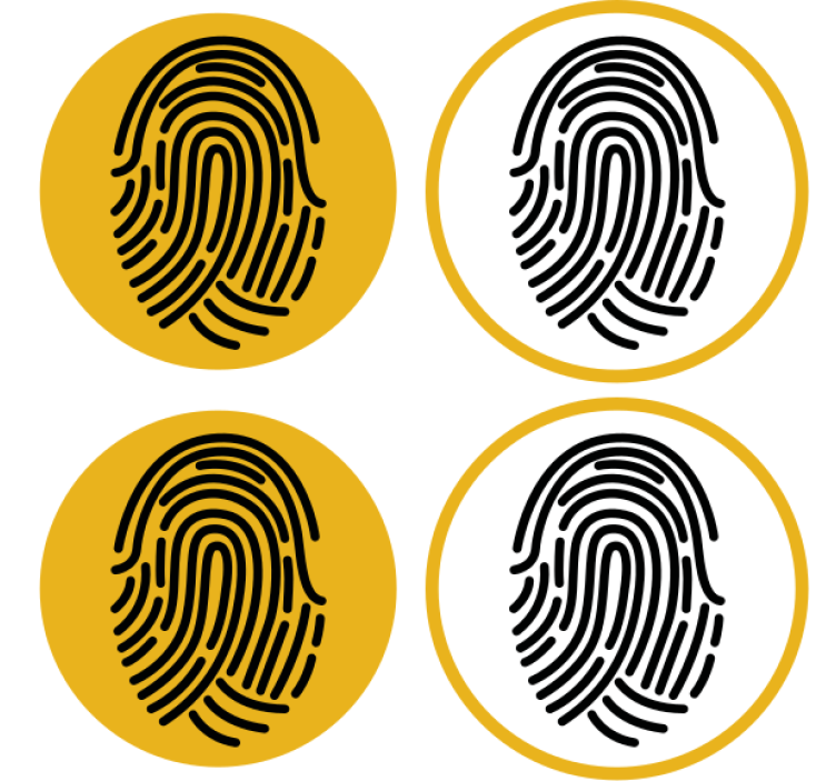 Posavasos frikis motivos de huellas Únicas - TenVinilo