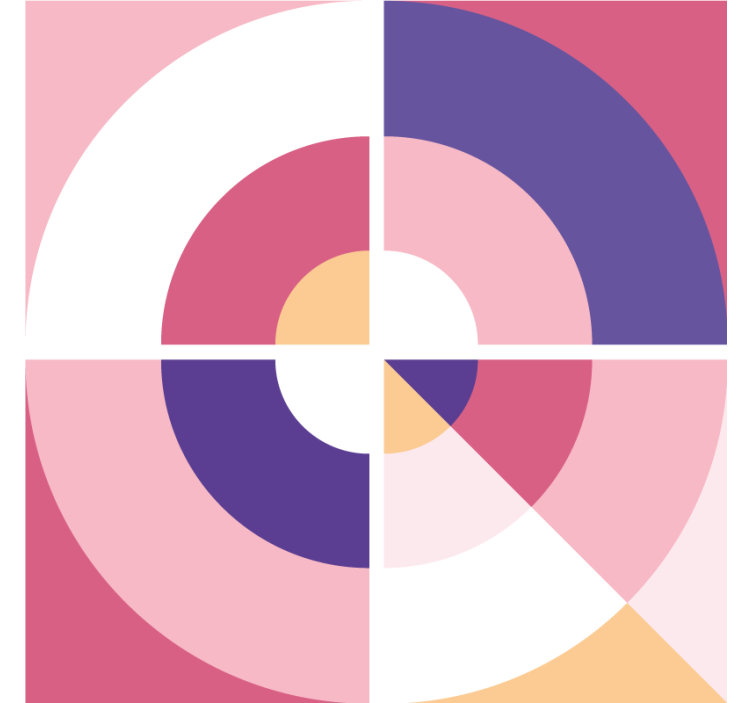 Posavasos moderno Figuras abstractas arte geométrico - TenVinilo