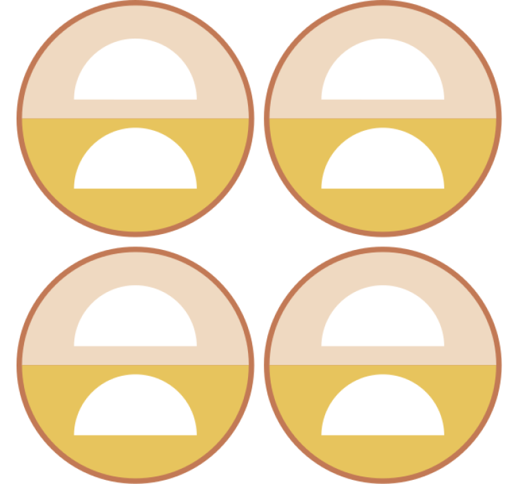 Posavasos frikis semicírculos geométricos - TenVinilo