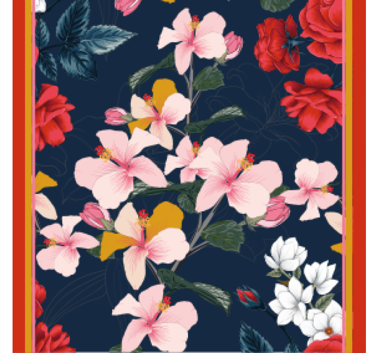 Posavasos frikis patrón floral tropical - TenVinilo