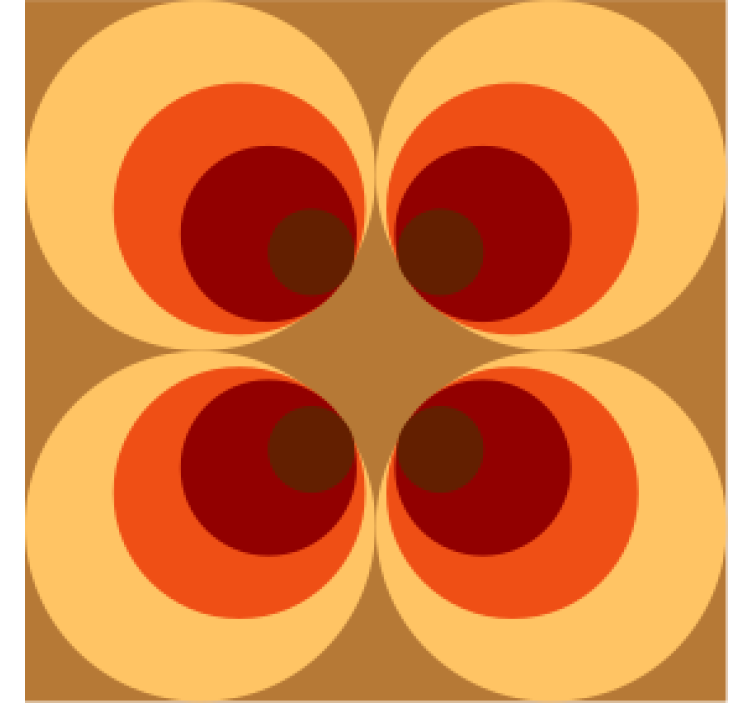 Posavasos patrón circular de gradiente cálido - TenVinilo