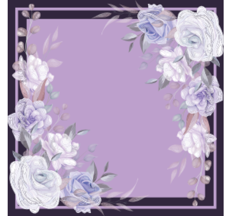 Posavasos boda arreglo floral de lavanda - TenVinilo