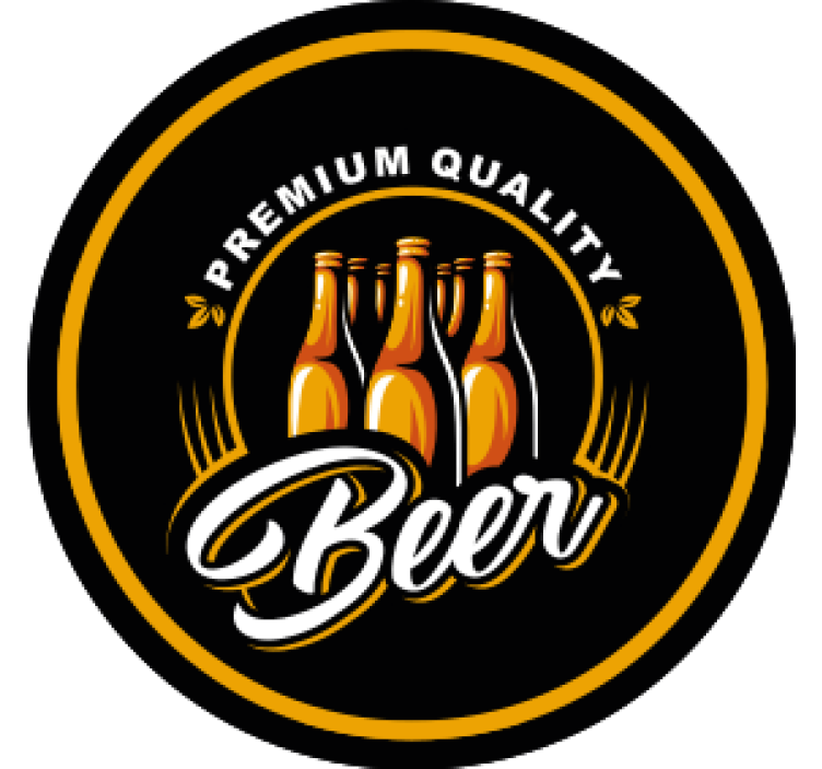 Posavasos cerveza emblema de bebida premium - TenVinilo