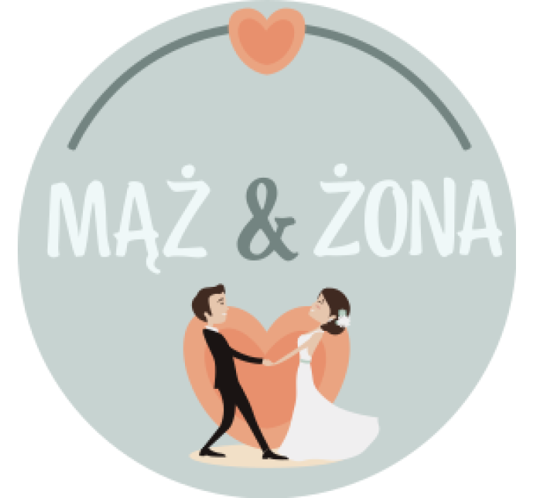 Posavasos boda pareja novios corazón - TenVinilo
