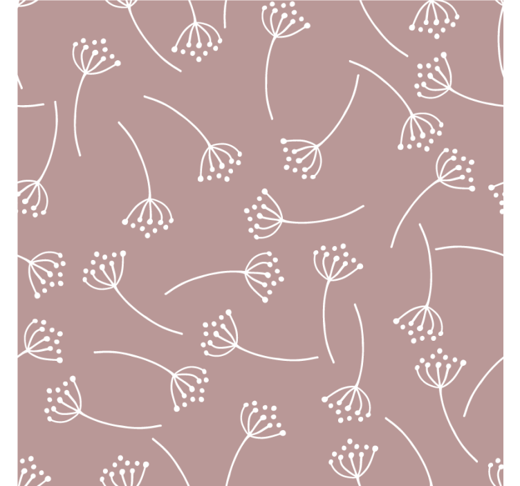 Posavasos diseño floral lineal - TenVinilo