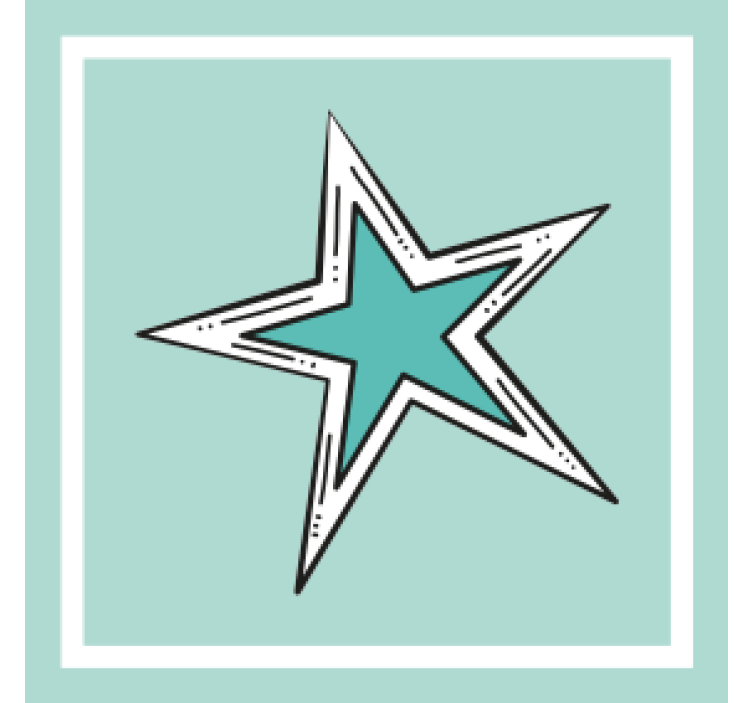 Posavasos cerveza acento gráfico estrella - TenVinilo