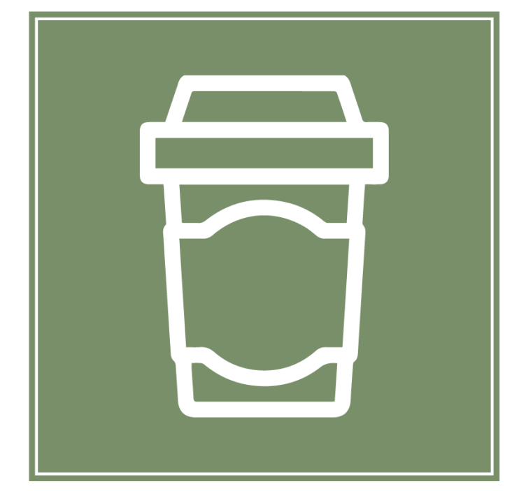 Posavasos moderno ilustración de taza de café - TenVinilo