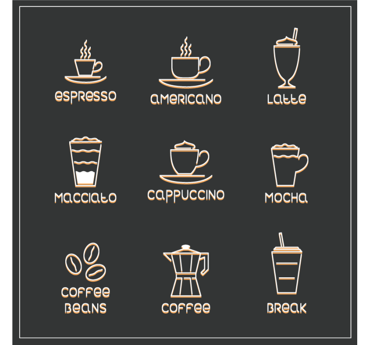 Posavasos con frases de café y bebidas - TenVinilo