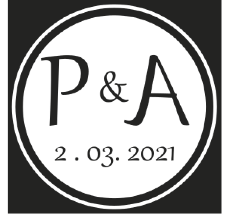 Posavasos personalizable con iniciales monograma - TenVinilo