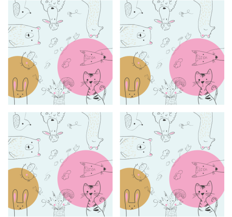 Posavasos frikis ilustraciones de animales divertidos - TenVinilo