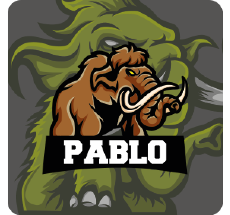 Posavasos frikis arte del emblema del mamut - TenVinilo