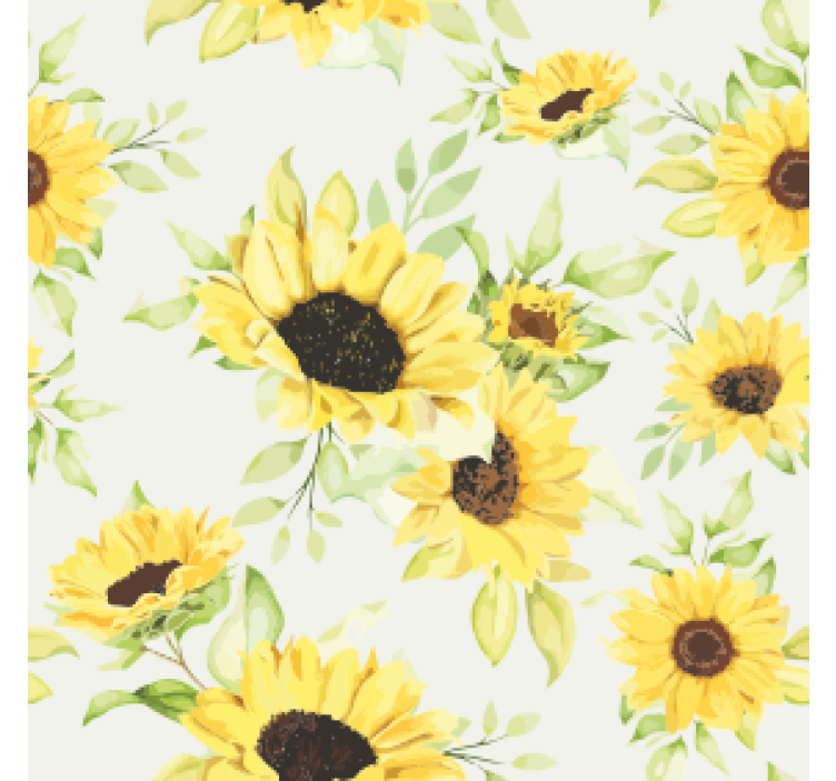 Posavasos frikis motivo floral de girasoles - TenVinilo