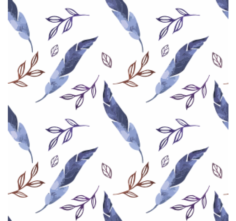 Posavasos patrones acuarelados de follaje - TenVinilo