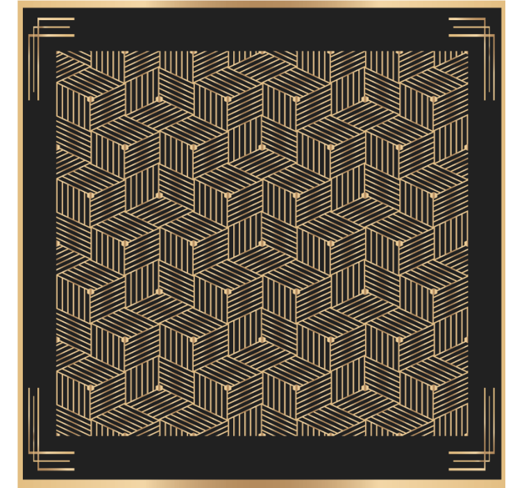 Posavasos motivo de hoja geométrica - TenVinilo