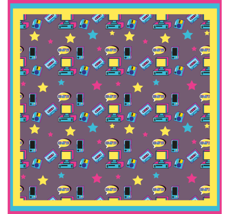 Posavasos frikis patrón retro tecnológico - TenVinilo