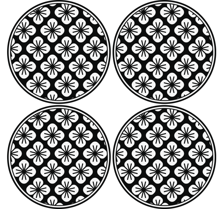 Posavasos superficie texturizada botánica - TenVinilo