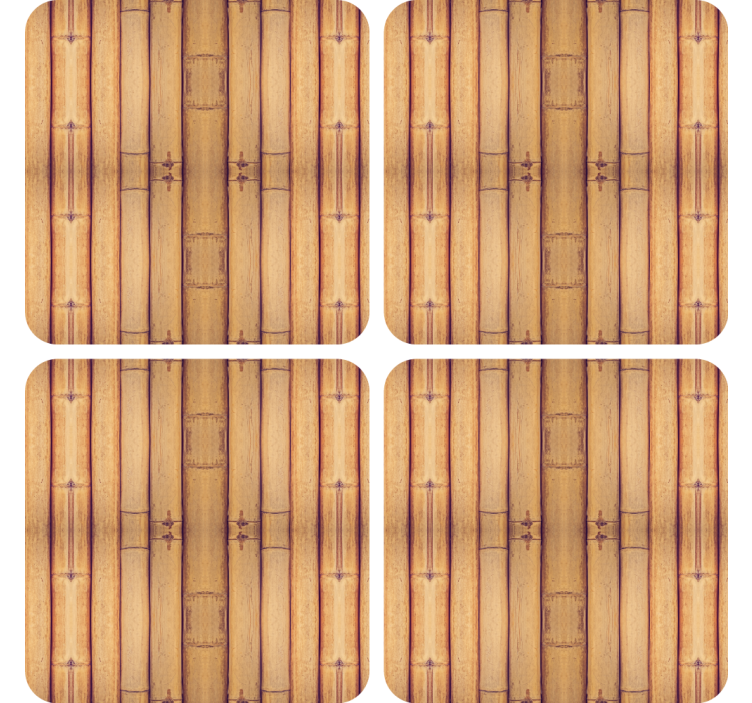 Posavasos con superficie texturizada de bambú - TenVinilo