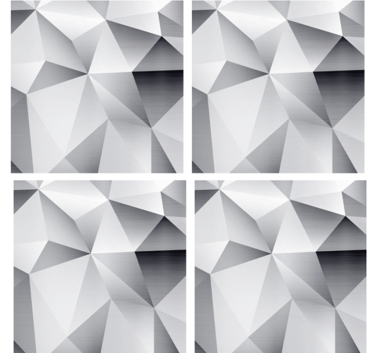 Posavasos patrón metálico geométrico - TenVinilo