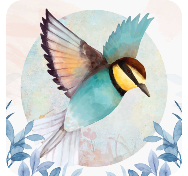 Posavasos frikis pájaro volador colorido - TenVinilo