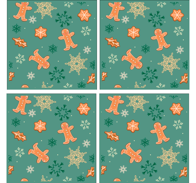 Posavasos navideño con diseño de galleta de jengibre - TenVinilo